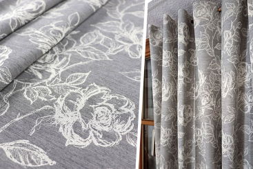 Jacquard Rosen - Silber/Creme 