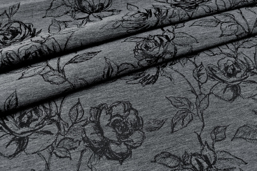 Jacquard Rosen - Anthrazit/Schwarz 