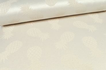 Dekostoff Jacquard - Ananas - Creme 