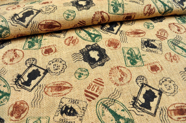 Jute bedruckt - Stempel 