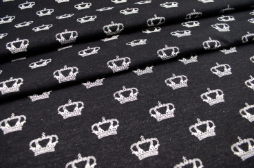 Jacquard-Dekostoff - Monaco - Schwarz 