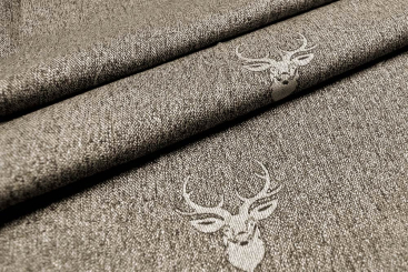 Wende-Jacquard-Dekostoff - Hirschblick 