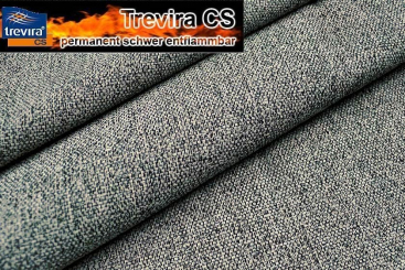 Melange-Jacquard - Trevira CS - Graciosa Grau - 1,0 Meter 