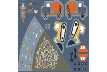 Schultüten-Stoff - Baustelle - 2,0 Meter 