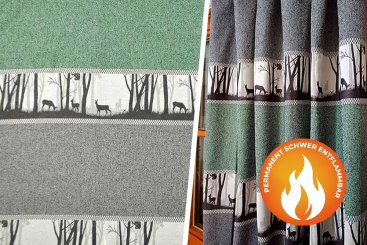 Dekostoff Jacquard - Rehwald - permanent schwer entflammbar 