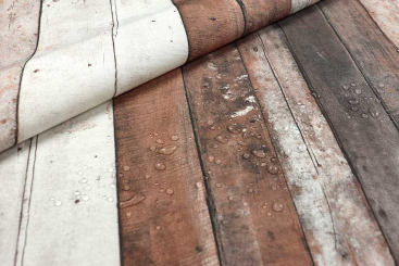 Dekostoff Outdoor - Holzbrett Vintage 