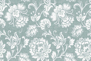 Outdoor-Dekostoff - Tropische Blumen - Mint 