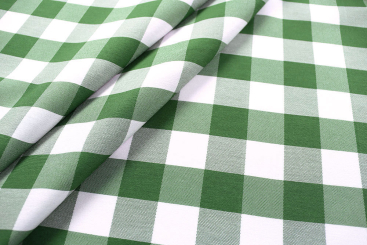 Dekostoff Jacquard beidseitig - Karo - Grün 