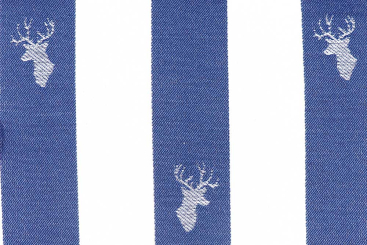 Dekostoff Jacquard - Hirsch-Streifen - Blau 