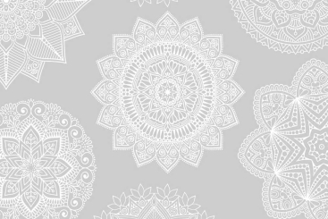Dekostoff wasserabweisend - Mandala Grey 