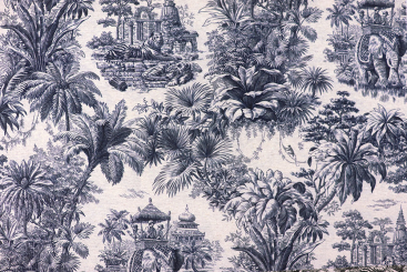 Dekostoff Leinen - Toile de Jouy - Marani 
