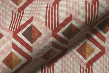 Dekostoff Leinenlook - Geometrisch 
