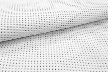 Perforiertes Echtleder - 4 qm - Weiß 