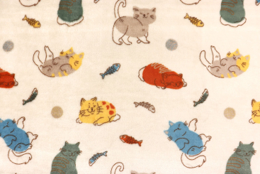 Kuschelfleece - Happy Cat 