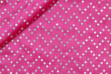 Silberpailletten Pannesamt - Pink 