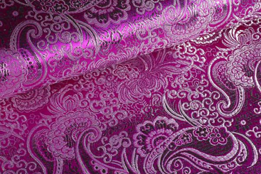 Brokat Maharadscha - Berry/Silber 