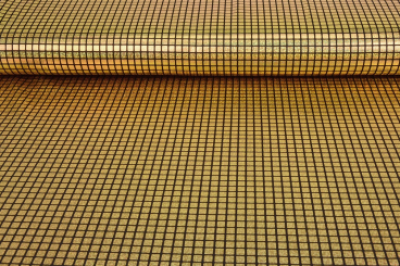 Tanzkleiderstoff Hologramm - Golden Squares 