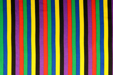 Satin - Streifen - Schwarz/Bunt 