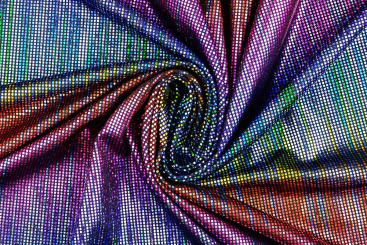 Tanzkleiderstoff Hologramm - Rainbow Matrix 