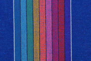 Kostüm- und Dekostoff - Streifen Multicolor - Blau 
