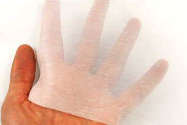 Voile Oslo - Weiß transparent - 300 cm hoch - Bleiband 