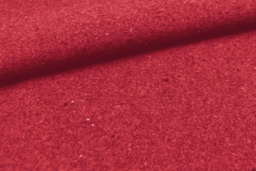 Wärmevorhangstoff mit Wollanteil - Uni - Rot - 4,0 Meter 