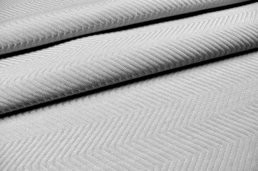 Steppstoff wattiert - Fischgrat 310 cm - Silber 