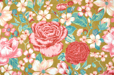 Gardinenleinen - Dream of Roses 
