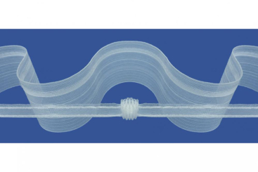 Wellenband mit Steg - 2-fache Stoffmenge - 5 cm breit 
