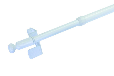 GARDINIA Klemmstange - Ø 8/10 mm - Filigrano Kugel - 80 - 110 cm - Weiß 