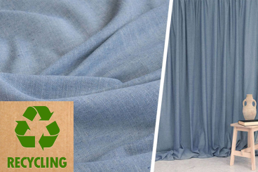 Gardinenstoff aus Jeansresten - Uni - 300 cm 