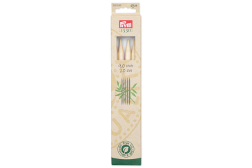 Strumpfstricknadeln Prym 20 cm - 9,0 mm Bambus 