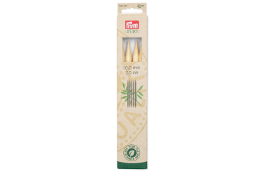 Strumpfstricknadeln Prym 20 cm - 10,0 mm Bambus 