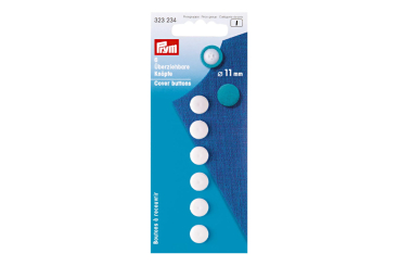 6 überziehbare Knöpfe 11mm 