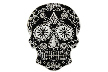 Applikation - Totenkopf schwarz 