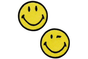 Applikation - Smiley© 2 Stück 