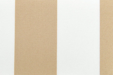 Markisenstoff 140 cm - Italy Sun - Blockstreifen - Beige / Weiss - 1,0 Meter 