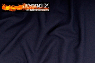 Universal Stoff B1 - schwer entflammbar - Nachtblau - 1,0 Meter 