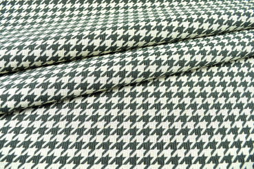 Outdoor-Stoff Gobelin - Hahnentritt - Grau/Creme 
