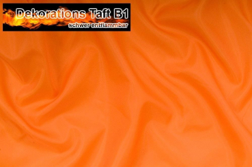 Dekorations Taft B1 - schwer entflammbar - Orange - 1,0 Meter 