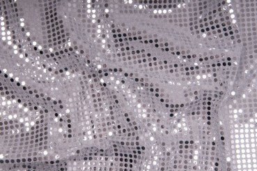 Pailletten Stoff - Silber - 1,0 Meter 