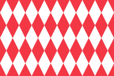 Satin - Raute - Rot/Weiß 