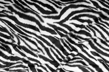 Fellimitat - Plüsch-Zebra - Schwarz/Weiß 