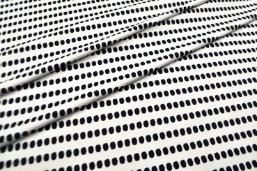 Viskosejersey - Punkte - Black and White 