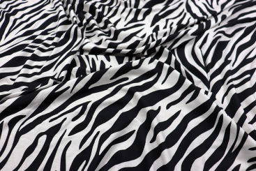 Viskosejersey - Zebra 