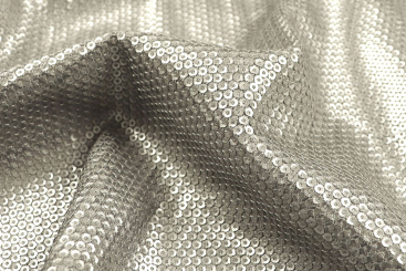 Gala-Pailletten-Stoff - Premium Platin 