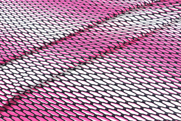 Stretch-Stoff - Wabenstruktur - Pink 