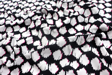 Viskosestoff - White Pink Black 
