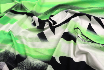 Viskosejersey - Green Fancy Mix 