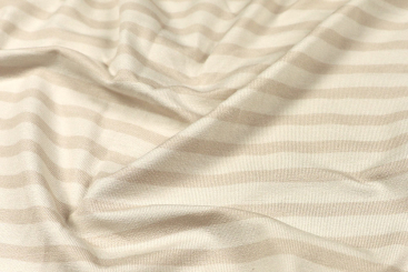 Viskosejersey - Streifen - Creme/Sand 